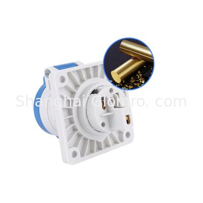 Flush Mounted Socket Box IP44 Waterproof Industrial Concealed Straight Socket 16A 200-250V 32A 380-415V