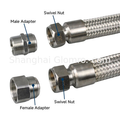 304 Stainless Steel Explosion Flexible Conduit DN15 IP66 Wf1 Exd II GB Bendable Pipe for Chemical Plant Cable Protection